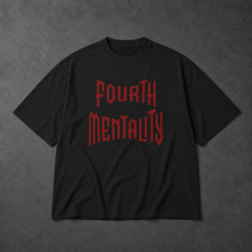 Fourth Chapel Boxy T-Shirt Black – front flat lay
