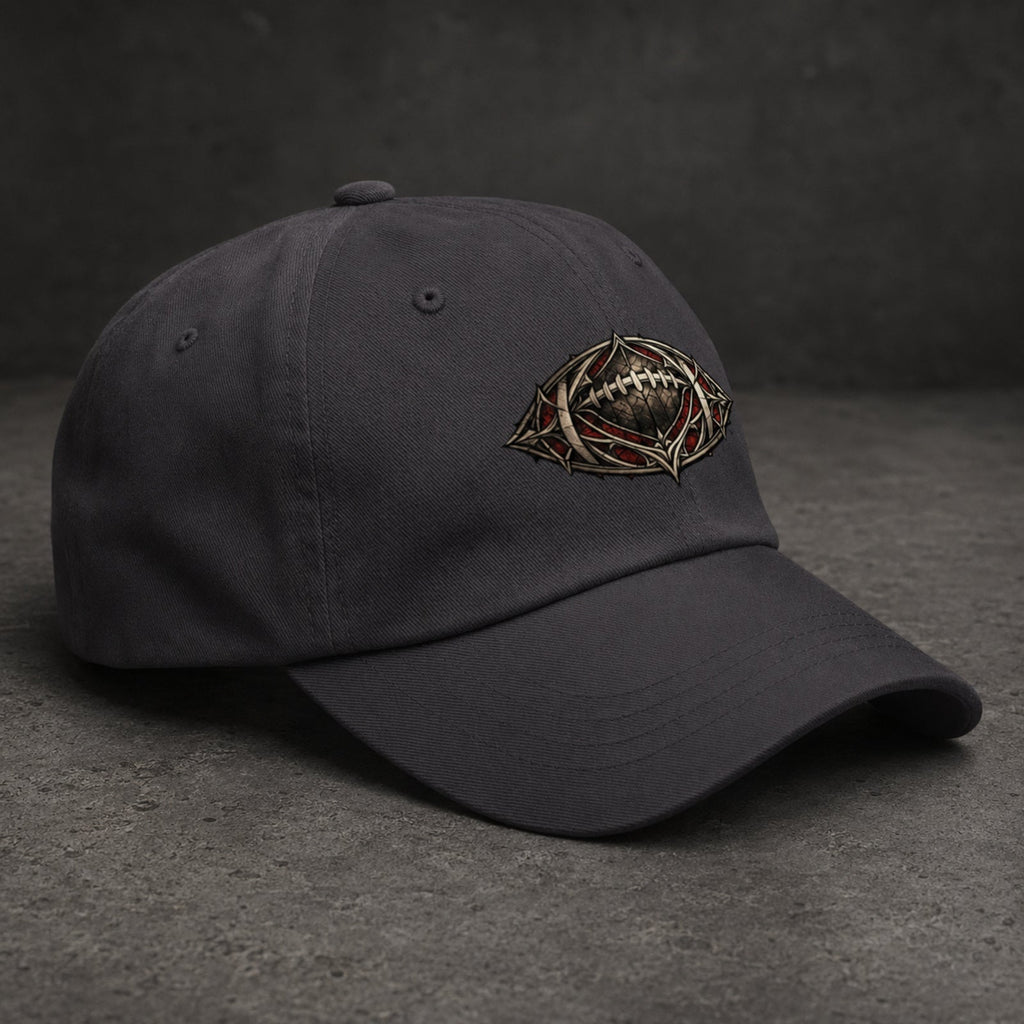 Fourth Chapel Dad Hat Dark Grey – three-quarter view