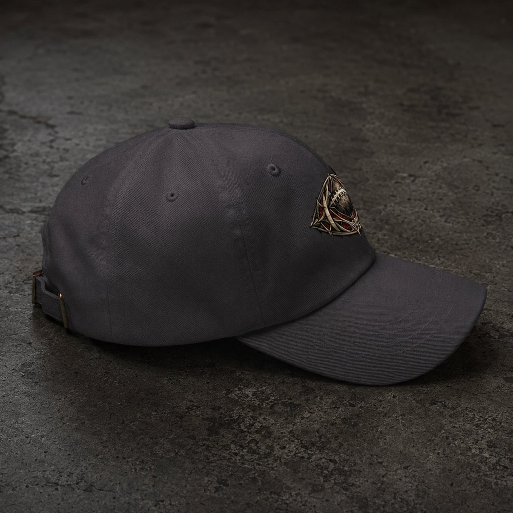 Fourth Chapel Dad Hat Dark Grey – side detail