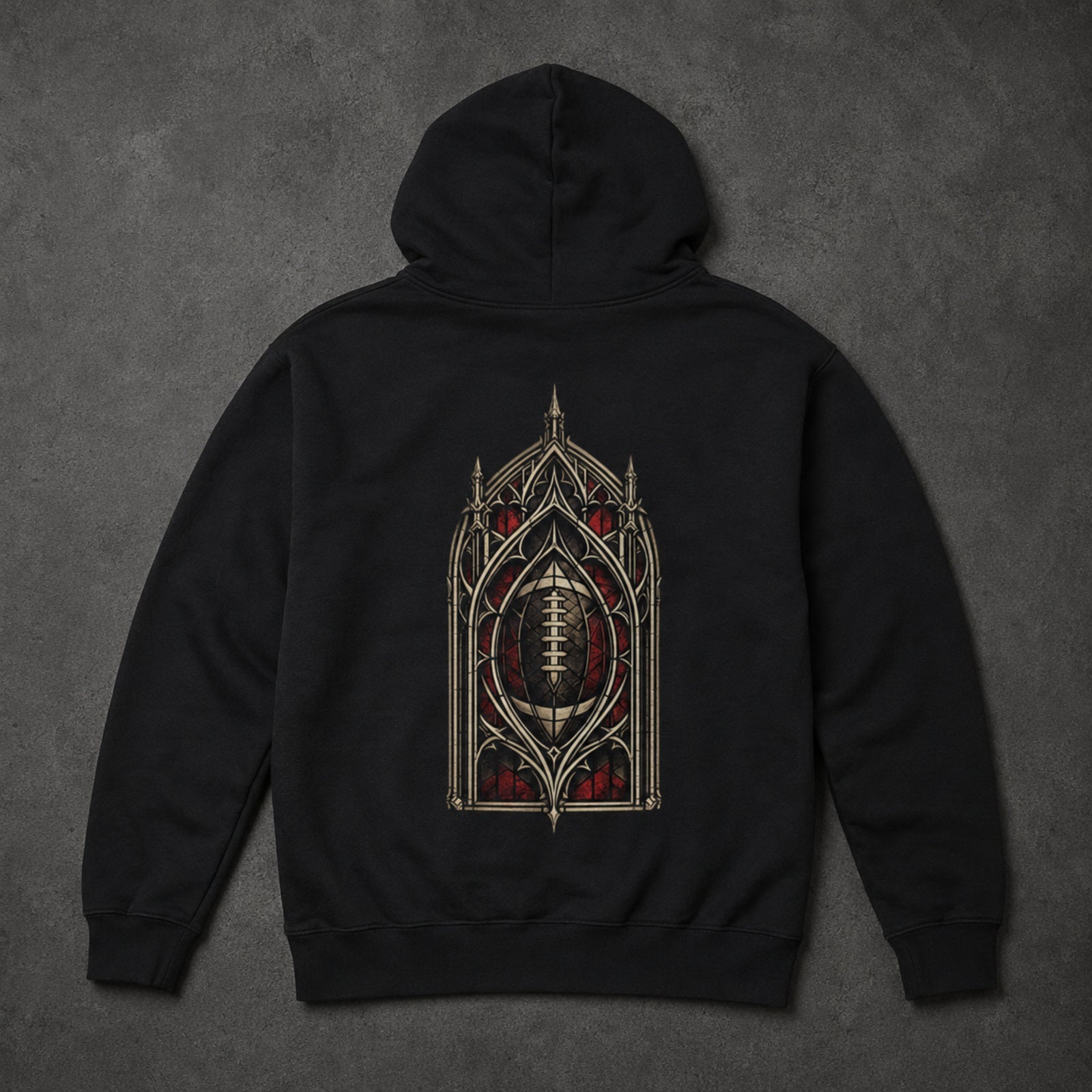 Fourth Chapel Hoodie Black – back view