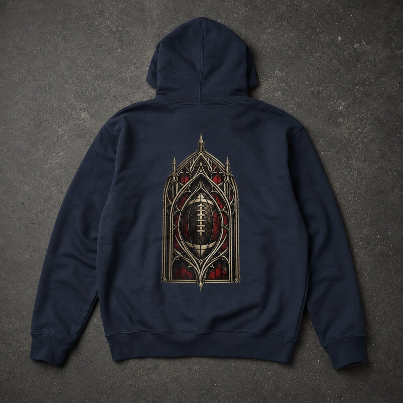 Fourth Chapel Hoodie Navy Blazer – back view