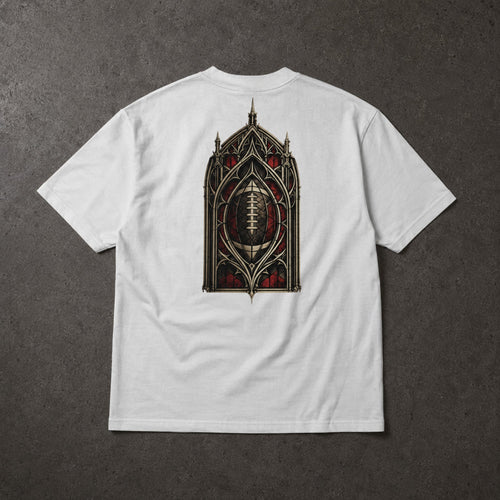 Fourth Chapel Boxy T-Shirt White – back flat lay
