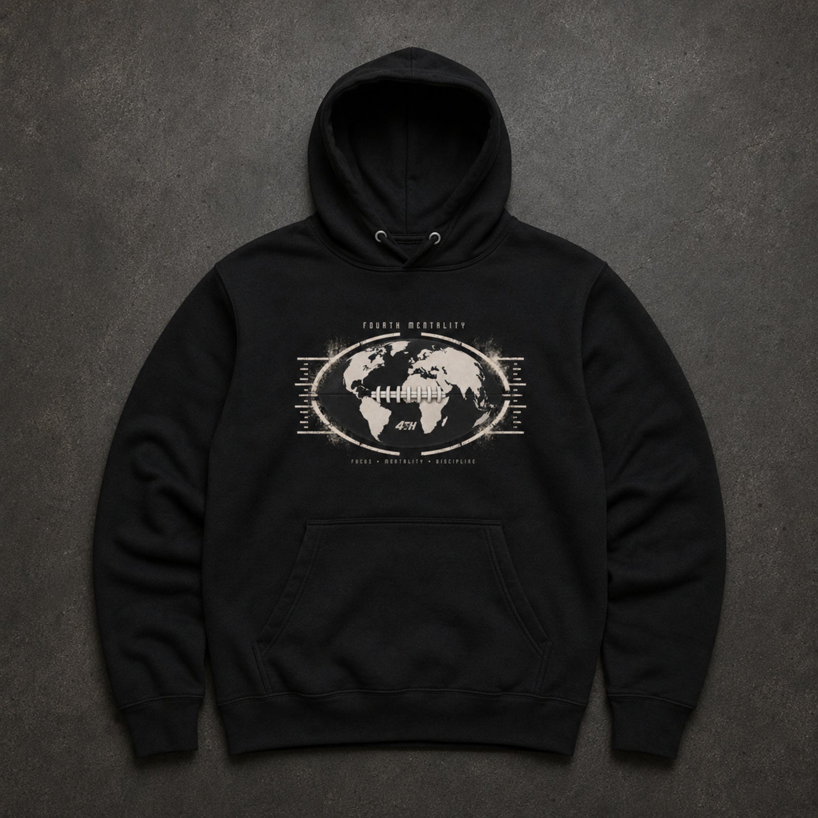 Fourth Worldwide Hoodie Black – front view