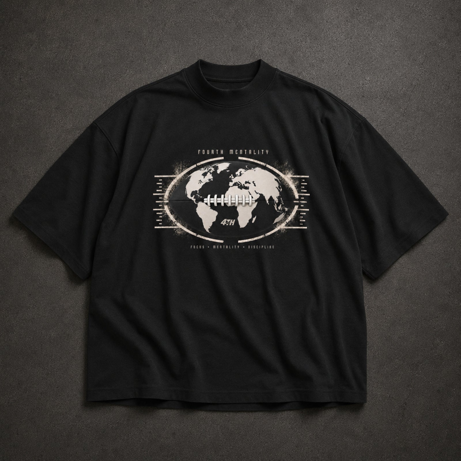 Fourth Worldwide Oversized T-Shirt Black – front view