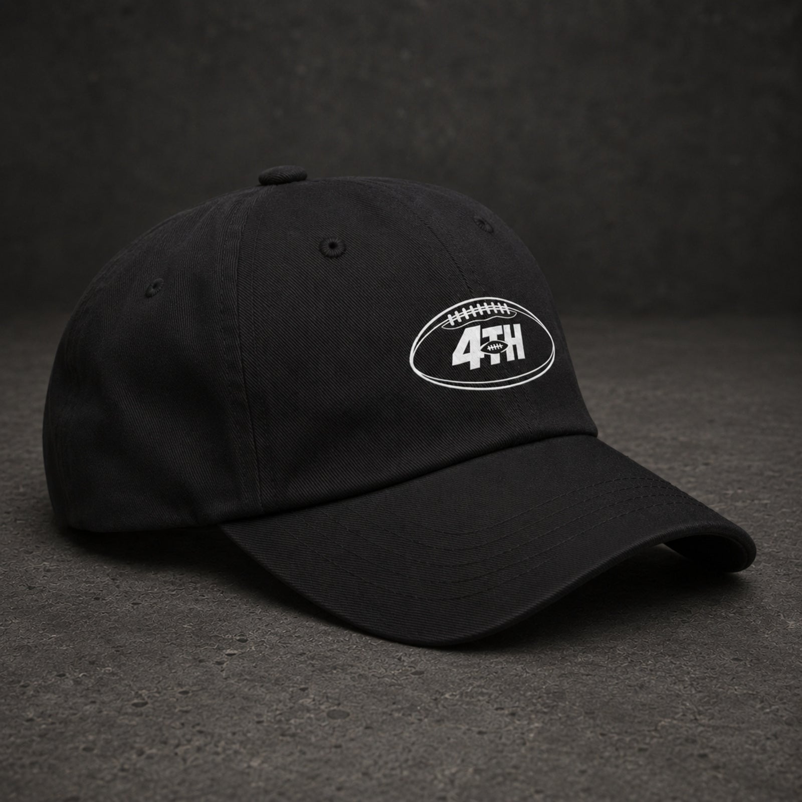 Mentality Discipline Focus Dad Hat Black – three-quarter view