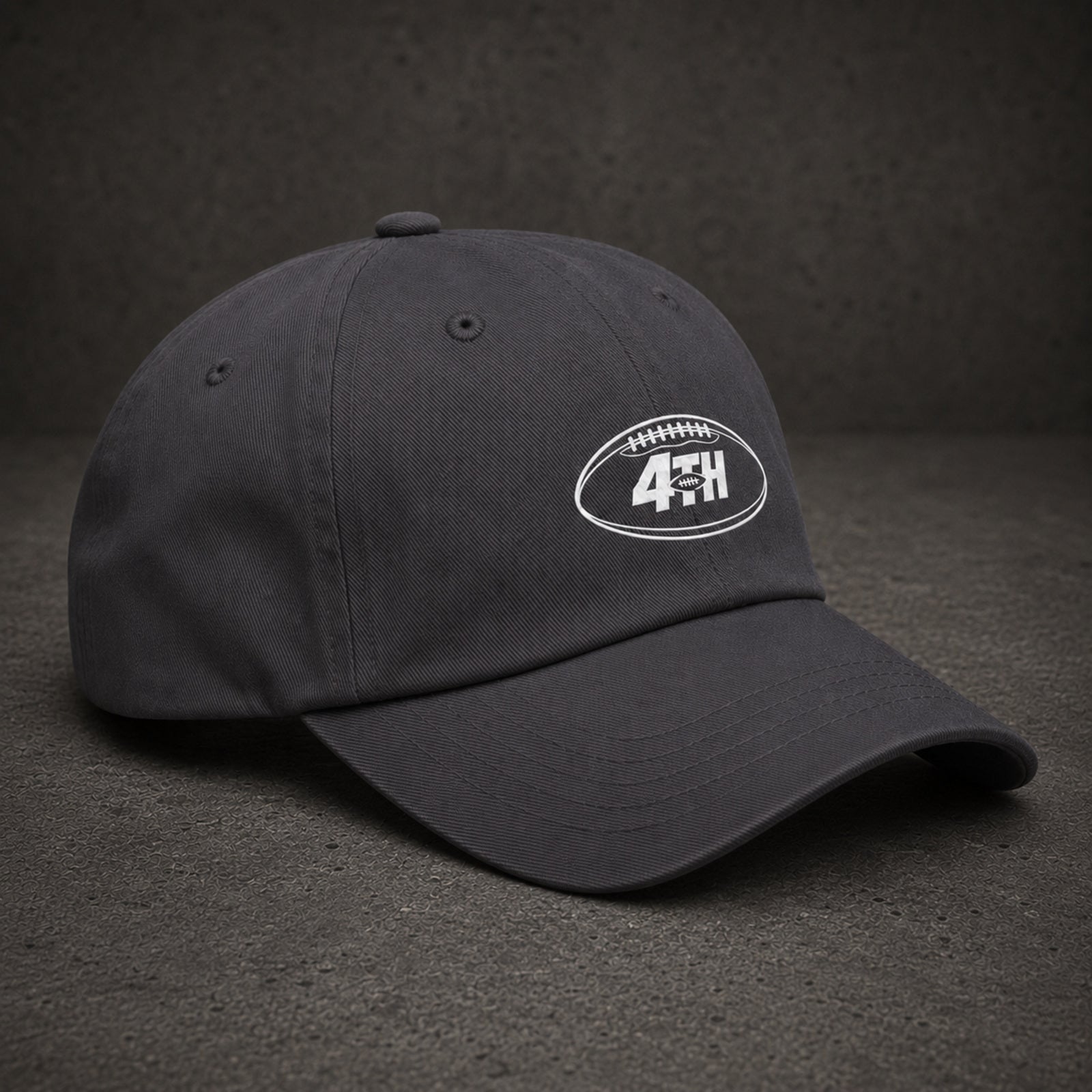 Mentality Discipline Focus Dad Hat Dark Grey – three-quarter view
