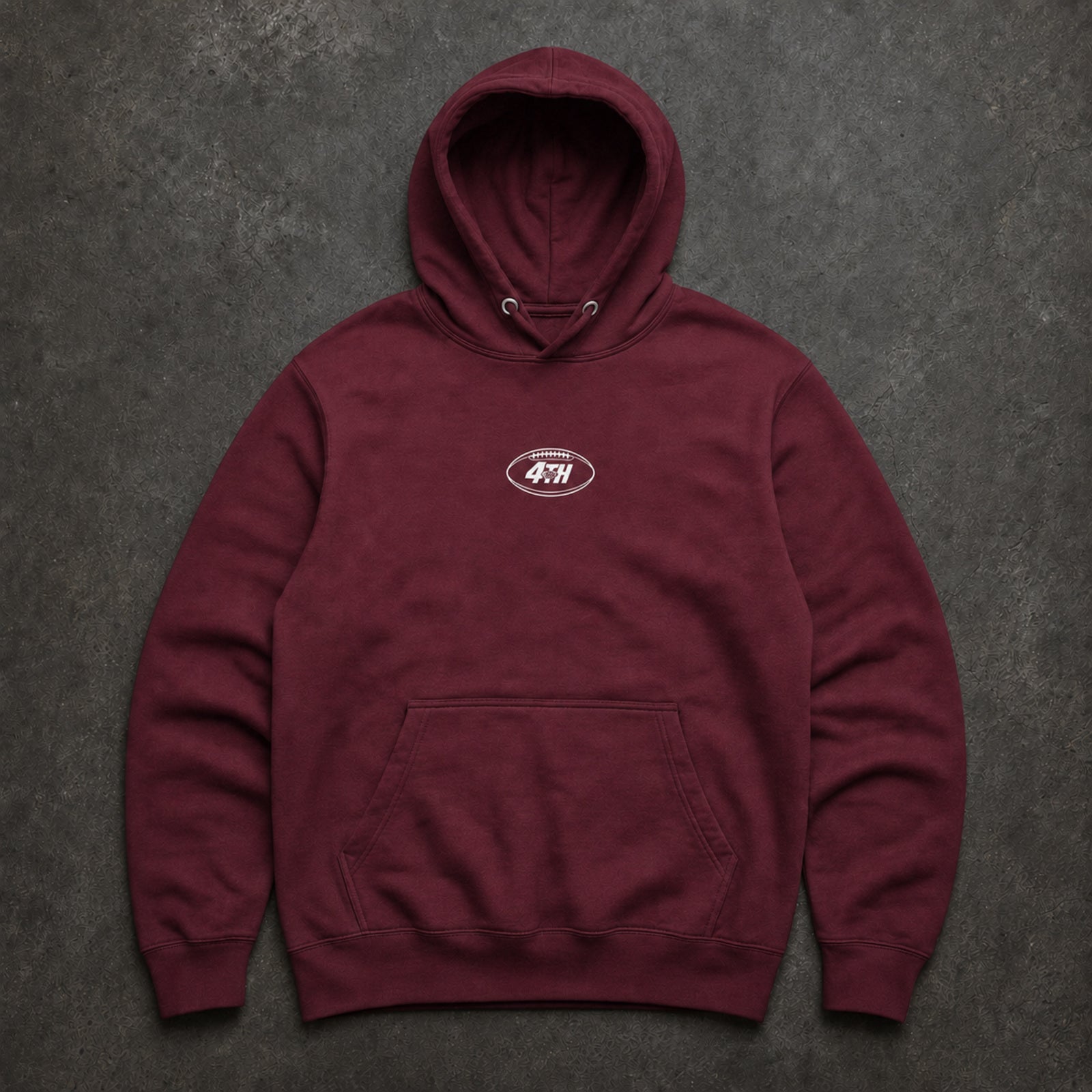 Mentality Discipline Focus Heavyweight Hoodie Maroon – front view
