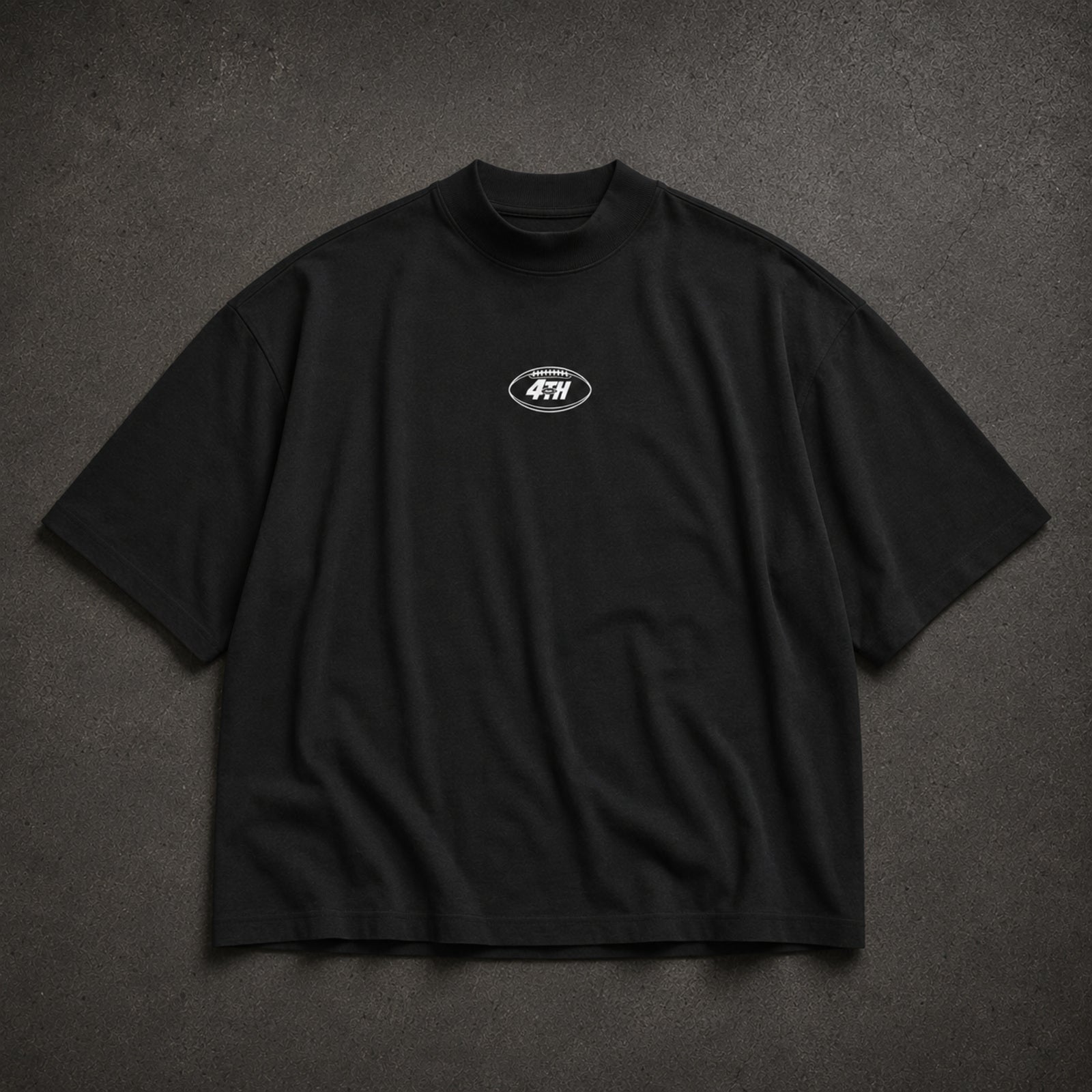 Mentality Discipline Focus Oversized T-Shirt Black – front view