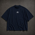 Mentality Discipline Focus Oversized T-Shirt French Navy – front view