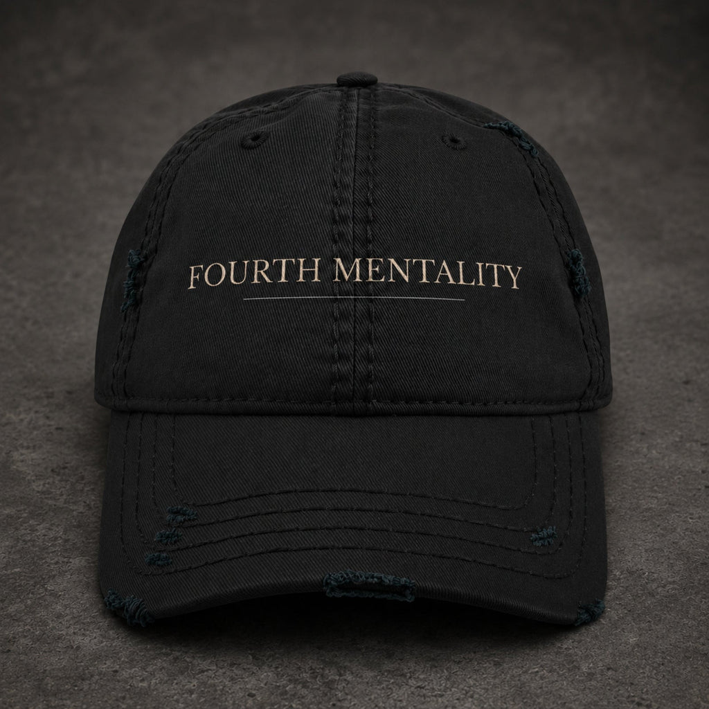 4TH Gallery Signature Dad Hat Black – front view