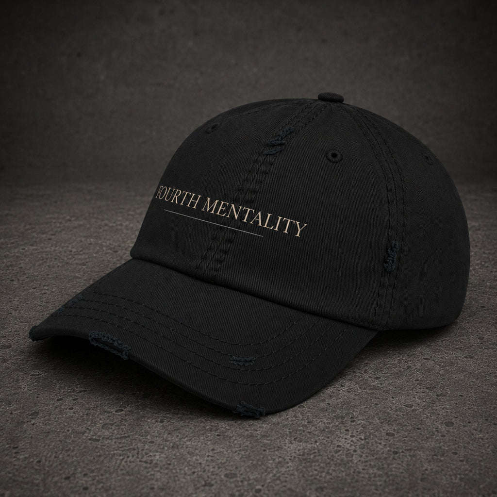 4TH Gallery Signature Dad Hat Black – three-quarter view