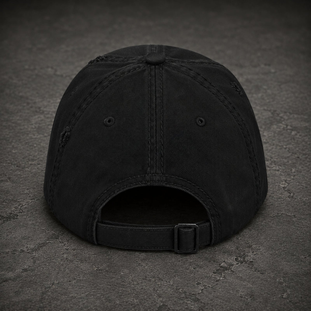 4TH Gallery Signature Dad Hat Black – rear closure