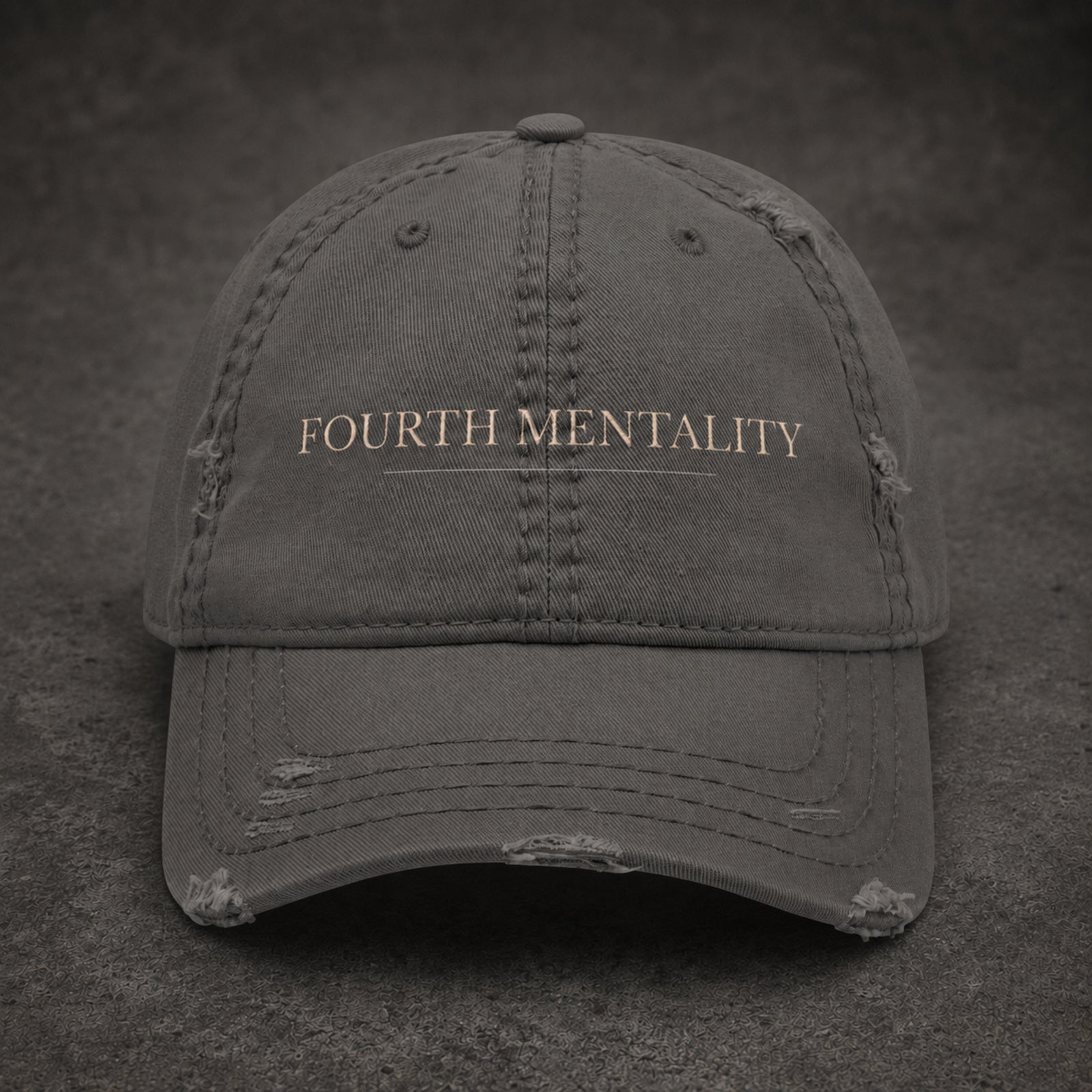 4TH Gallery Signature Dad Hat Grey – front view