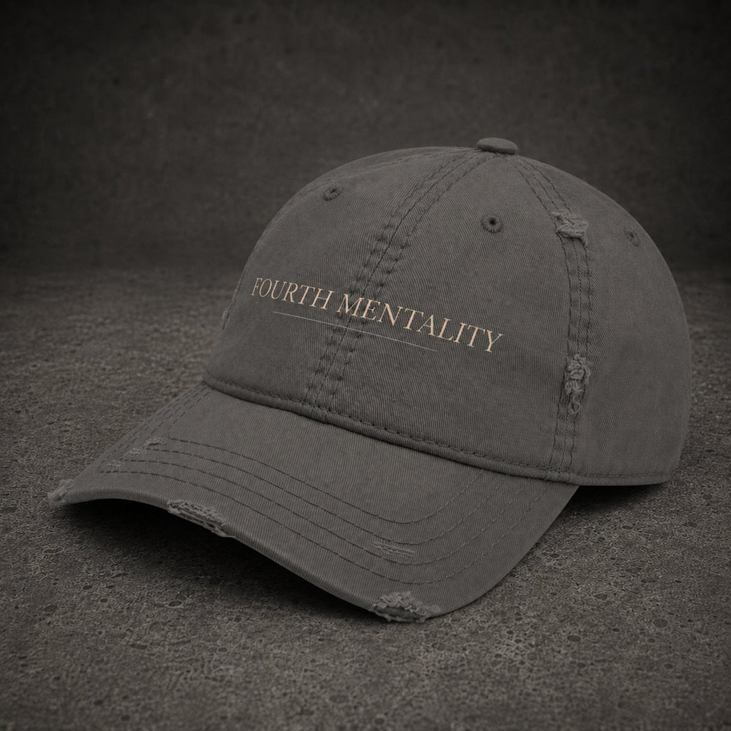 4TH Gallery Signature Dad Hat Grey – three-quarter view