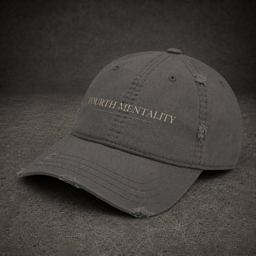 4TH Gallery Signature Dad Hat Grey – three-quarter view