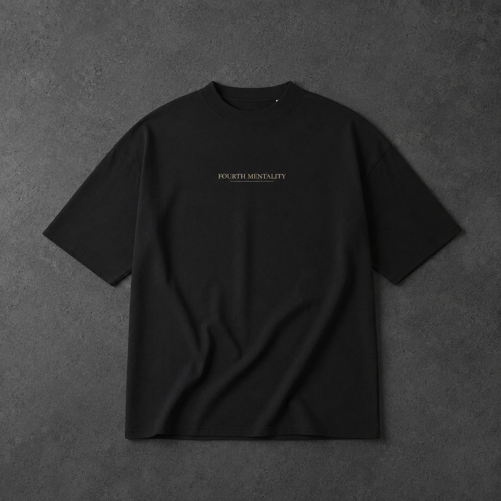 The Last Drive black oversized T-shirt – front flat lay